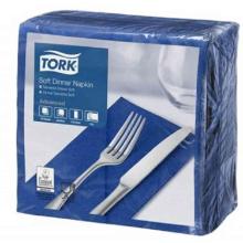 Serviette 39 cm x 39 cm 3-lagig 1/8 Falz dunkelblau Tork Advanced Produktbild