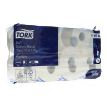 Toilet paper 12 cm x 9.4 cm x 29.5 m 3-ply 250 sheet white T4 Tork Premium product photo