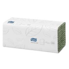 Folding towels 25 cm x 10 cm green 2-ply product photo