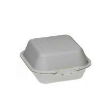 Bagasse Men&uuml;schale 227 mm x 178 mm x 45 mm 2-geteilt 550+340ml weiss Produktbild