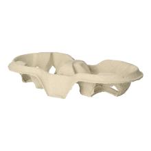 Wood pulp drinking cup tray for 2 cups product photo