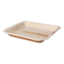 Palmblatt Teller 24 cm x 24 cm x 3 cm braun Produktbild