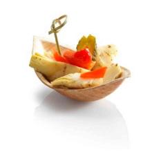 Palmblatt Dip-Sch&auml;lchen 11,5 cm x 6 cm x 2 cm braun Produktbild