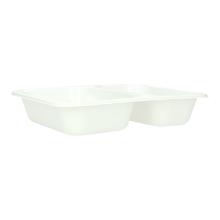 CPET-Schale 227 mm x 178 mm x 43 mm 2-geteilt weiss 610+455 ml Produktbild