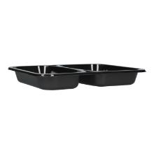 CPET-Men&uuml;schale 227 mm x 178 mm x 29 mm 2-geteilt schwarz 440+330 ml Produktbild