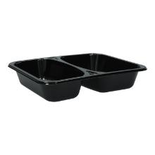 CPET-Men&uuml;schale 227 mm x 178 mm x 43 mm 2-geteilt schwarz 610+455 ml Produktbild