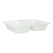 PP-Men&uuml;schale 227 mm x 178 mm x 40 mm 2-geteilt weiss 550+500 ml Produktbild