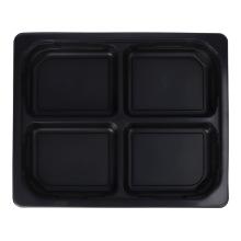PP-Schale 1/2 GN 325 mm x 265 mm x 50 mm 4-kreuzgeteilt schwarz 4x550 ml Produktbild