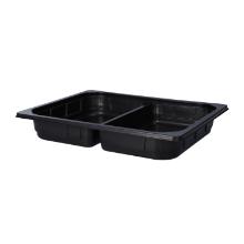 PP-Men&uuml;schale 227 mm x 178 mm x 50 mm 2-geteilt weiss 650+550 ml Produktbild