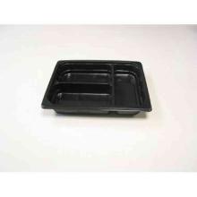 PP-Schale 1/2 GN 325 mm x 265 mm x 50 mm 3-geteilt schwarz 750+750+750 ml Produktbild
