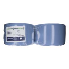 Putztuchrolle recycelt 22 cm x 36 cm x 340 m 3-lagig 1000 Blatt blau PrimeSource Produktbild