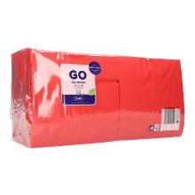 Napkin 33 cm x 33 cm 3-ply 1/4 fold red product photo