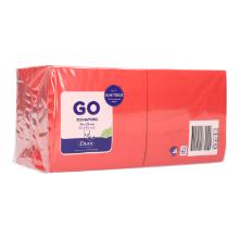 Serviette 24 cm x 24 cm 3-lagig 1/4 Falz rot Produktbild