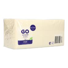 Serviette 24 cm x 24 cm 3-lagig 1/4 Falz cream Produktbild