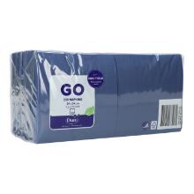 Serviette 24 cm x 24 cm 3-lagig 1/4 Falz dunkblau Produktbild