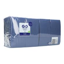 Serviette 33 cm x 33 cm 3-lagig 1/8 Falz dunkelblau Produktbild