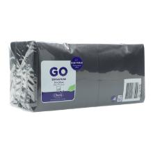 Napkin 24 cm x 24 cm 3-ply 1/4 fold black product photo