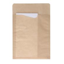 Pochette Sacchetto Snack 14.3 cm x 21 cm brown + napkin 2-ply white product photo