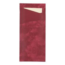 Pochette Sacchetto 8.5 cm x 19 cm bordeaux + napkin 2-ply cream product photo