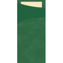 Pochette Sacchetto 8.5 cm x 19 cm hunter green + napkin 2-ply cream product photo