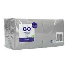 Napkin 24 cm x 24 cm 3-ply 1/4 fold granite grey product photo