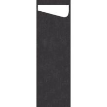 Pochette Sacchetto Bio Dunisoft Slim 7 cm x 23 cm Black + napkin 2-ply white product photo