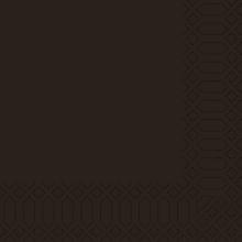 Serviette 40 cm x 40 cm 3-lagig 1/4 Falz schwarz Produktbild