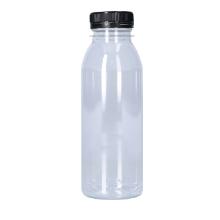 PET-bottle 330ml transparent with black lid product photo