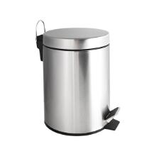 Wastebin Ø 22 cm x 36 cm 12l silver with pedal product photo