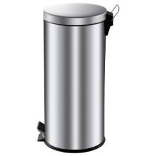 Abfallbeh&auml;lter &Oslash; 30 cm x 64 cm 30L silber mit Pedal Produktbild