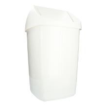 Abfallbeh&auml;lter 36 cm x 36 cm x 65 cm 50l weiss mit Schwingdeckel Produktbild