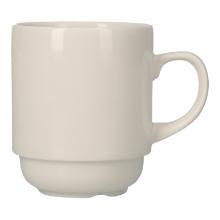Tasse Porzellan &Oslash; 8 cm x 9 cm 275 ml weiss stapelbar Produktbild