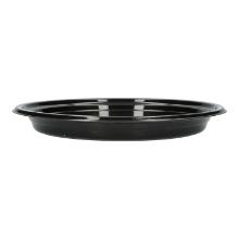 Mehrweg Men&uuml;teller &Oslash; 220 mm x 36 mm ungeteilt schwarz Produktbild
