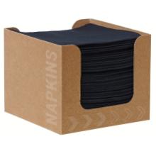 Napkin Bio Dunisoft 20 cm x 20 cm 1-ply 1/4 folded black in dispenserbox brown product photo