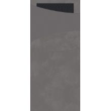 Bestecktasche Sacchetto 8,5 cm x 19 cm Granite Grey + Serviette 2-lagig schwarz Produktbild