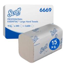Folded towels recycled 31.8 cm x 20 cm 1-ply Z-fold white Scott product photo