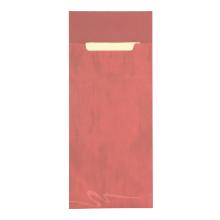 Pochette 8.5 cm x 20 cm bordeaux + napkin 2-ply champagne product photo