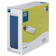 Bestecktasche 6 cm x 19,5 cm dunkelblau + Serviette 2-lagig weiss Tork Advanced Produktbild