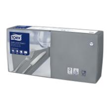 Serviette 33 cm x 33 cm 3-lagig 1/4 Falz grau Tork Advanced Produktbild