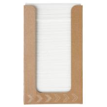 Serviette Bio Dunisoft 20 cm x 20 cm 1-lagig 1/4 Falz weiss in Spenderbox braun Produktbild