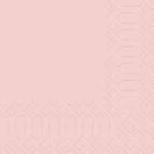 Serviette 24 cm x 24 cm 3-lagig 1/4 Falz mellow rose Produktbild