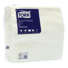 Serviette 30 cm x 30 cm 1-lagig 1/4 Falz weiss Tork Universal Produktbild
