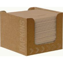 Serviette Bio Dunisoft 20 cm x 20 cm 1-lagig 1/4 Falz braun in Spenderbox braun Produktbild