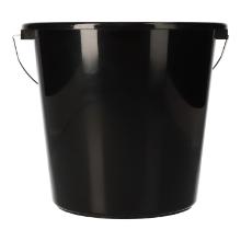 Eimer Ø 21 cm x 24 cm 5L schwarz mit Metallbügel Produktbild
