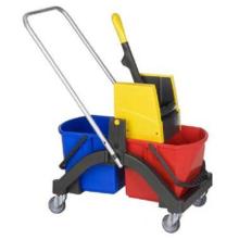 Wet cleaning trolley AQUVA 104 cm x 40 cm x 85 cm 2x17L with drawbar product photo