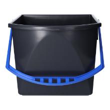 Eimer 35,5 cm x 34 cm x 25,5 cm 17L anthrazit mit Kunststoffbügel blau Produktbild