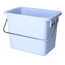 Eimer 27,8 cm x 17,6 cm x 21,6 cm 6L grau mit Farbclips Produktbild