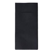 Serviettentasche Linclass 40 cm x 40 cm 1/8 Falz schwarz Produktbild