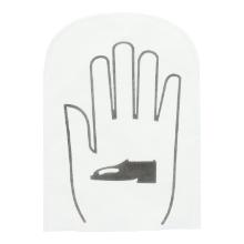 Fleece Shoeshine Glove non-woven 15 cm x 21 cm white product photo