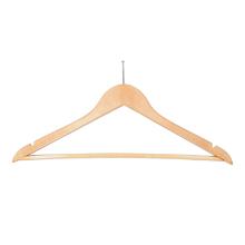 Coathanger wood with non-slip bar and anti-theft protection light brown product photo